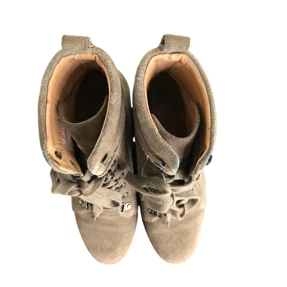 Caslon Womens Jadey Hiking Boots Water Resistant Lug Sole Size 6 Suede‎ Boho